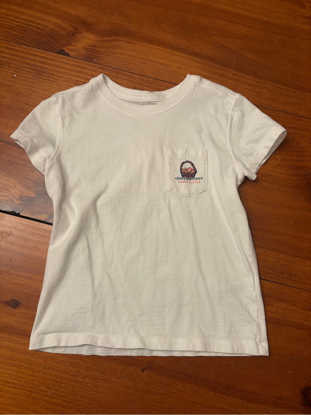 Vineyard Vines White Kids Pocket Tee with Small Logo